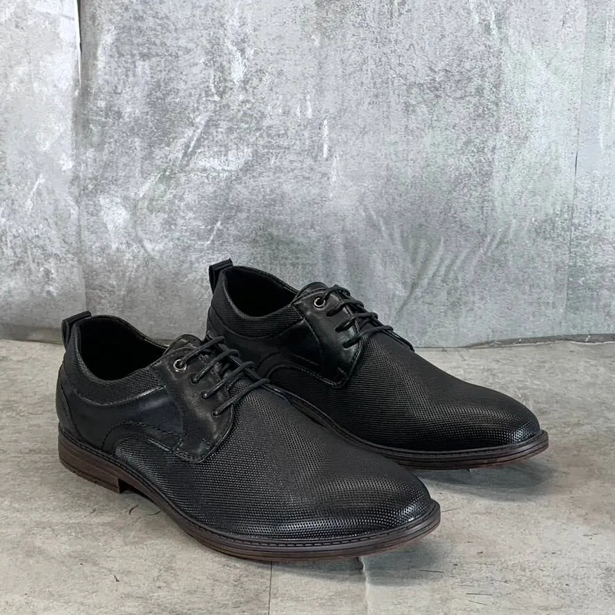 NEW YORK & COMPANY Men's Black Faux-Leather Cooper Lace-Up Oxford Shoes SZ 9.5