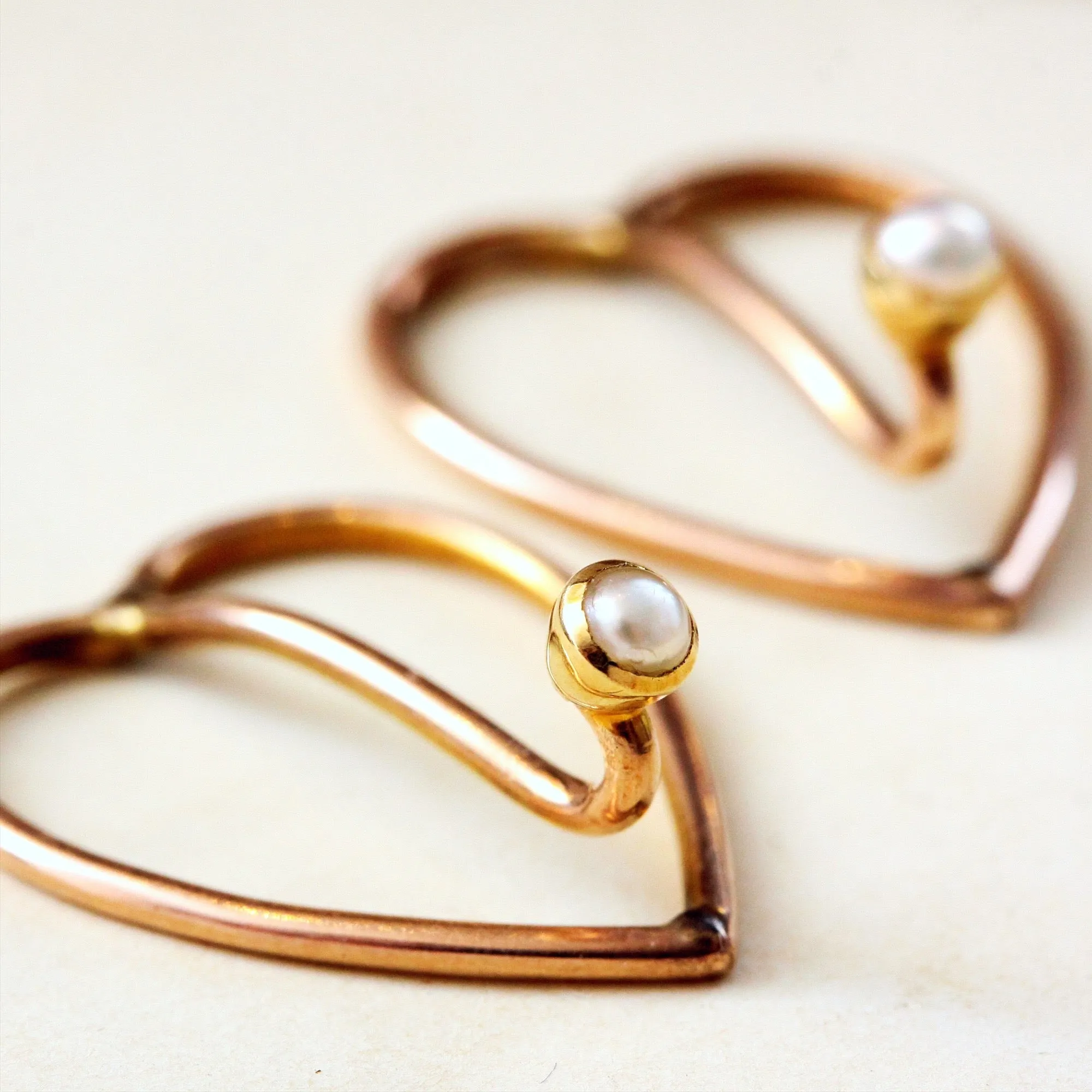 Original Edwardian Pearl Set Collar Clips