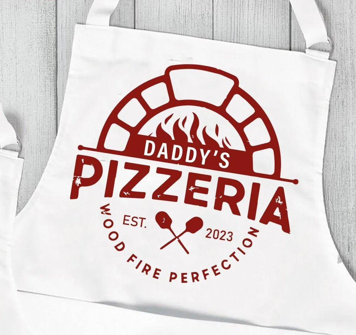 Personalised Pizza Apron, Father Son Pizzeria Apron, Personalized Apron, Dad Cooking Gift, Father's Day Kitchen Apron,