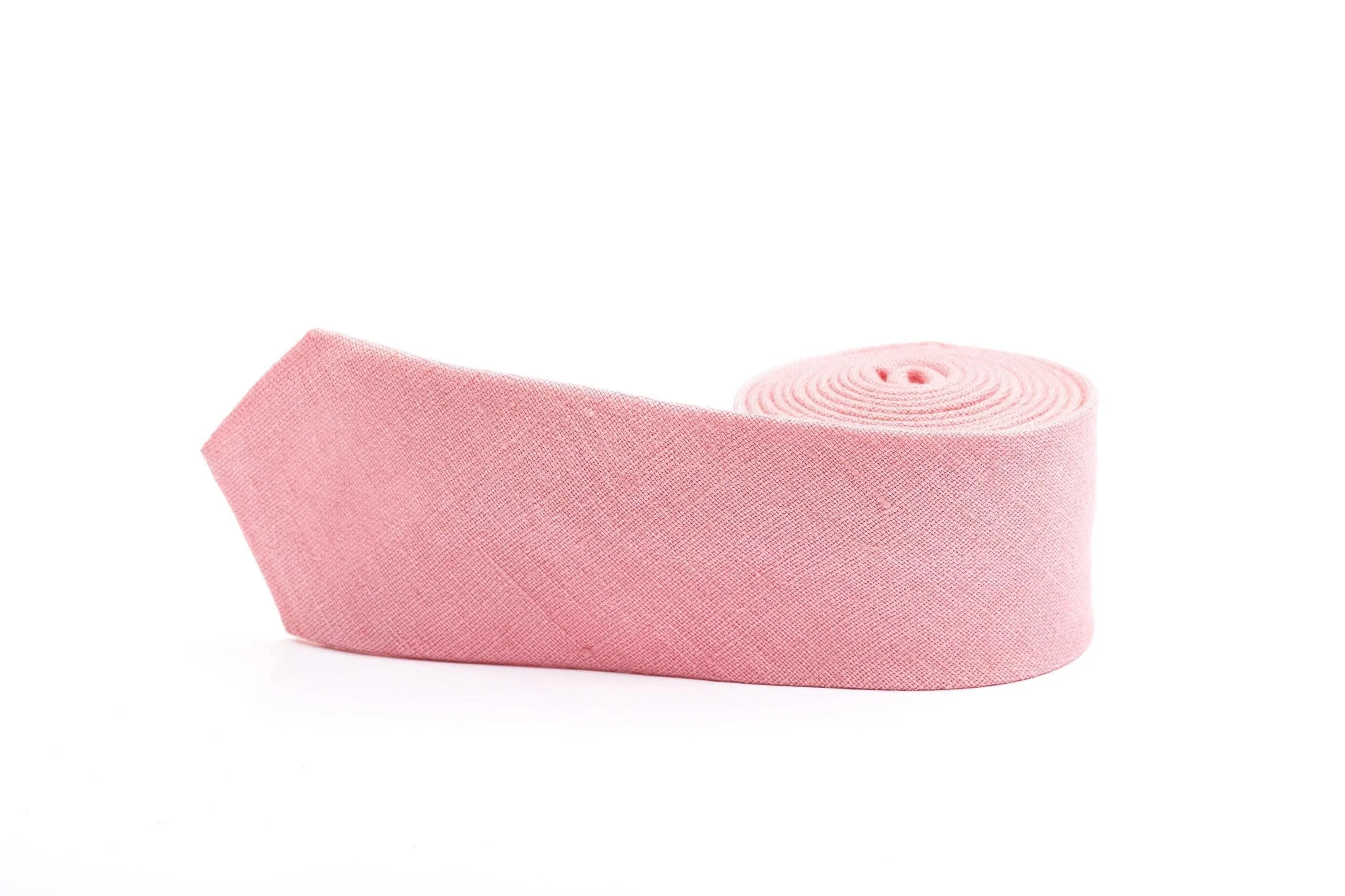 Pink Linen Wedding Necktie for Groom - Elegant and Stylish Men's Tie