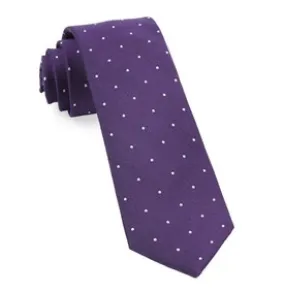 Plum Dotted Report Necktie