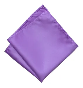Purple Pocket Square. Solid Color Satin Finish, No Print