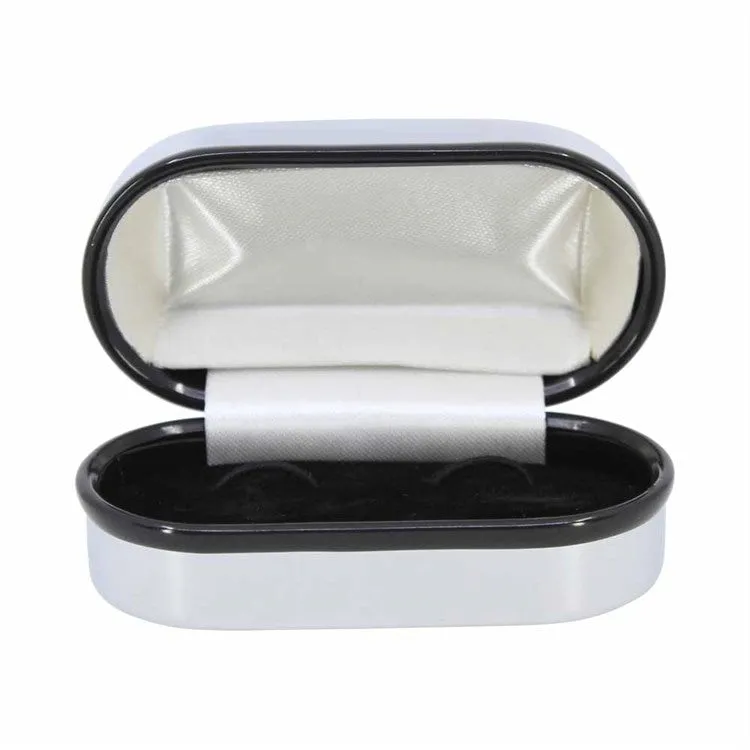 "Groom" Cufflinks In Silver Box