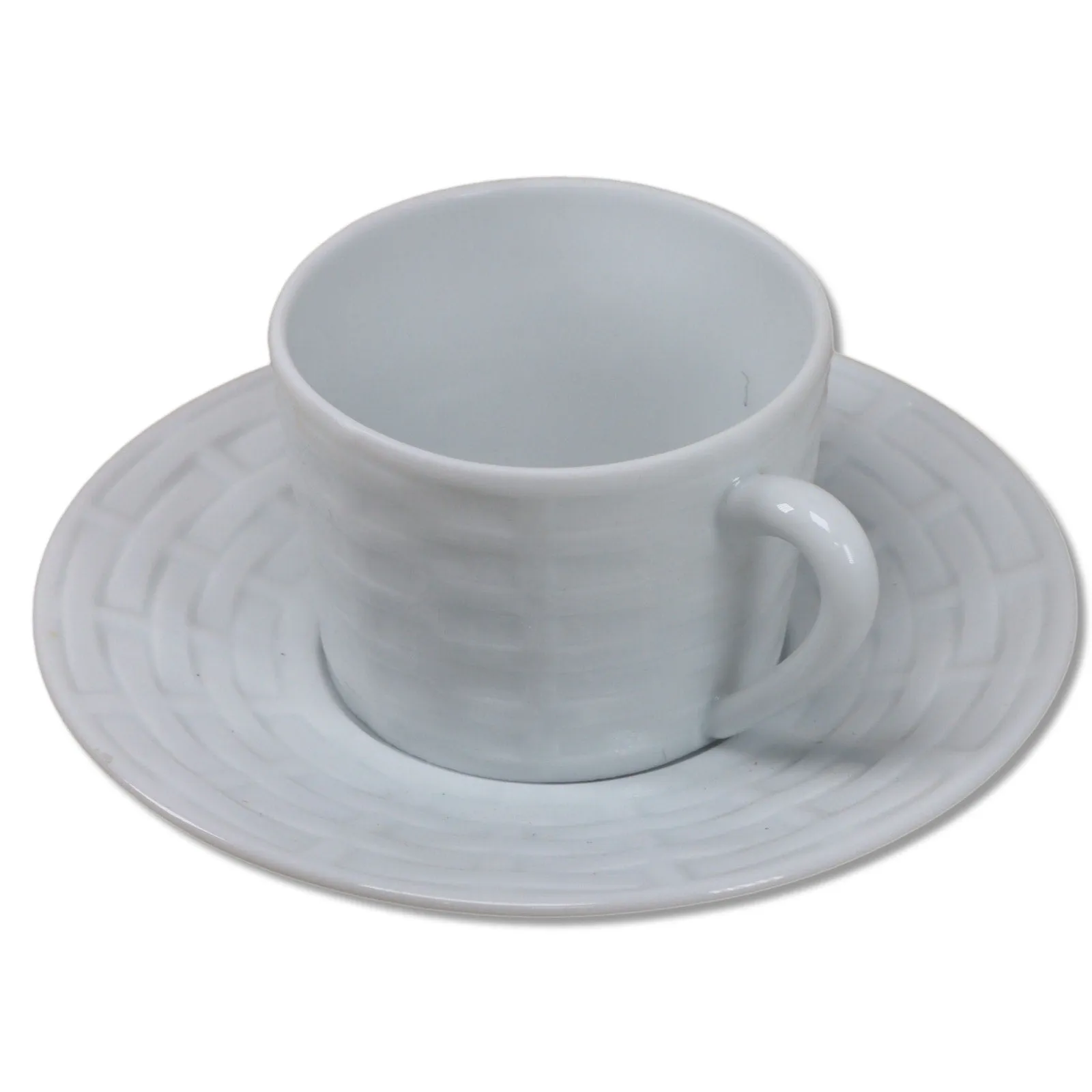 Ralph Lauren Belcourt Bernardaud Limoges 5 oz Flat Cup Saucer Set France New