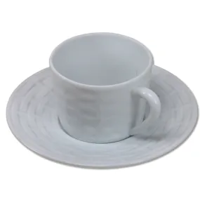 Ralph Lauren Belcourt Bernardaud Limoges 5 oz Flat Cup Saucer Set France New
