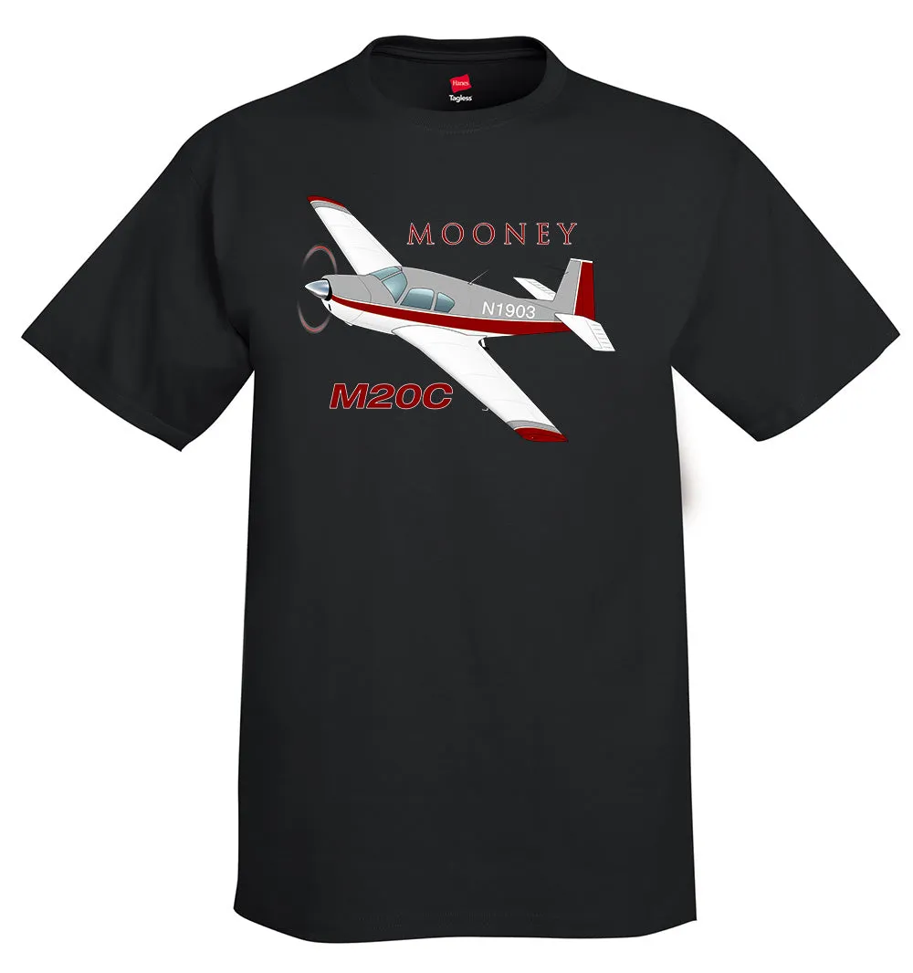 (Red/Silver) Airplane T-Shirt - Personalized with Your N#