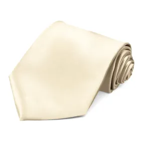 Seashell White Solid Color Necktie