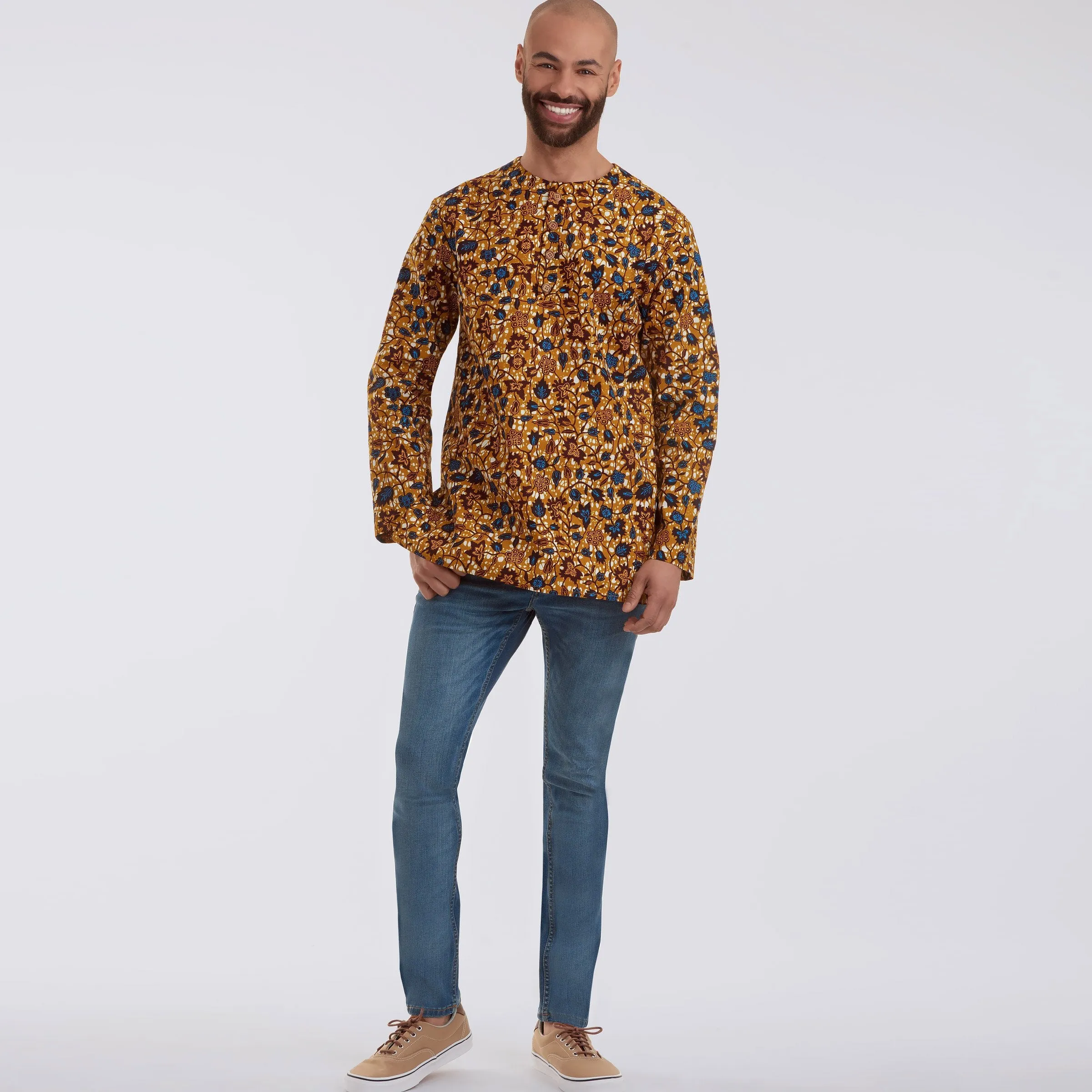 Simplicity 9158 Men's Half Buttoned Shirts Pattern