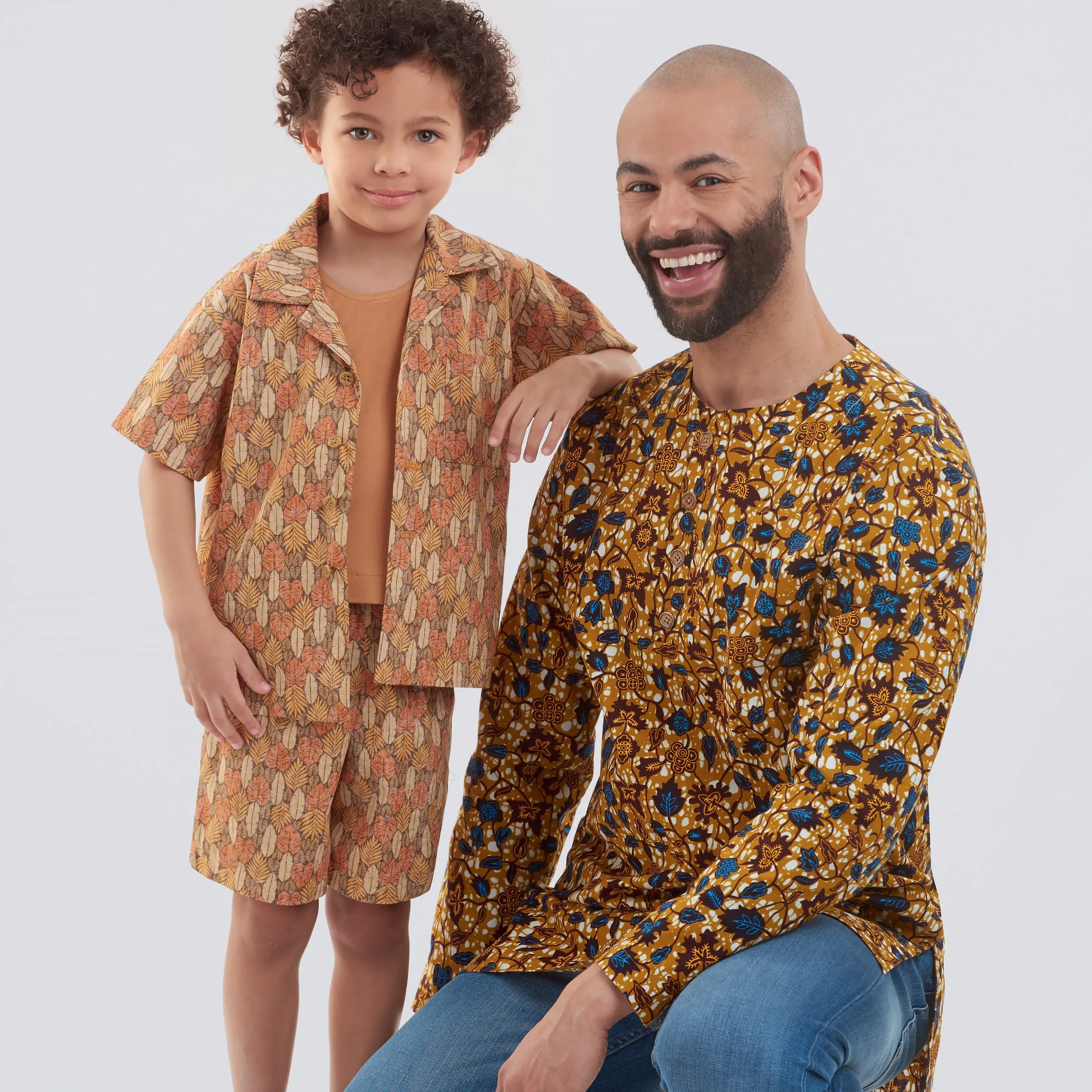 Simplicity Pattern 9158 Men's Half Buttoned Shirts