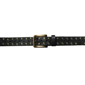 Skinny Studded Belt - Black