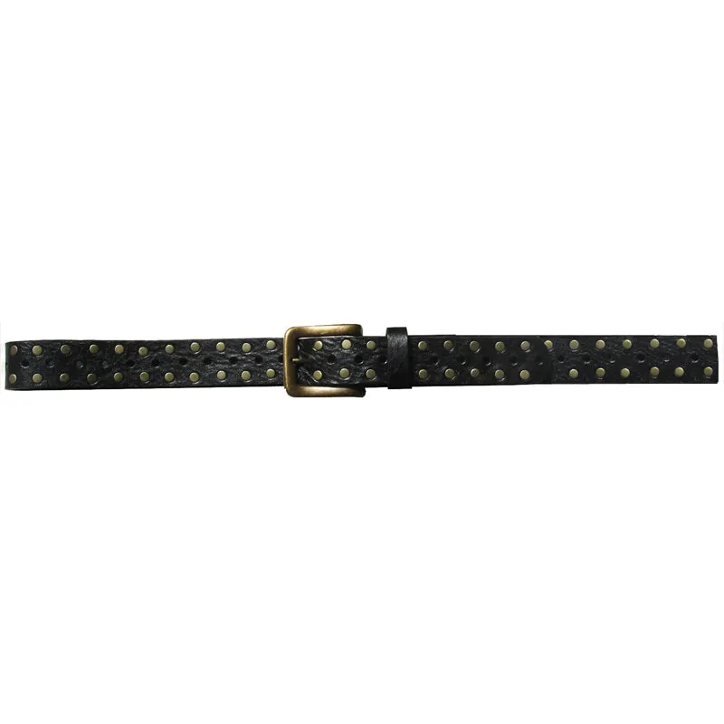Skinny Studded Belt - Black