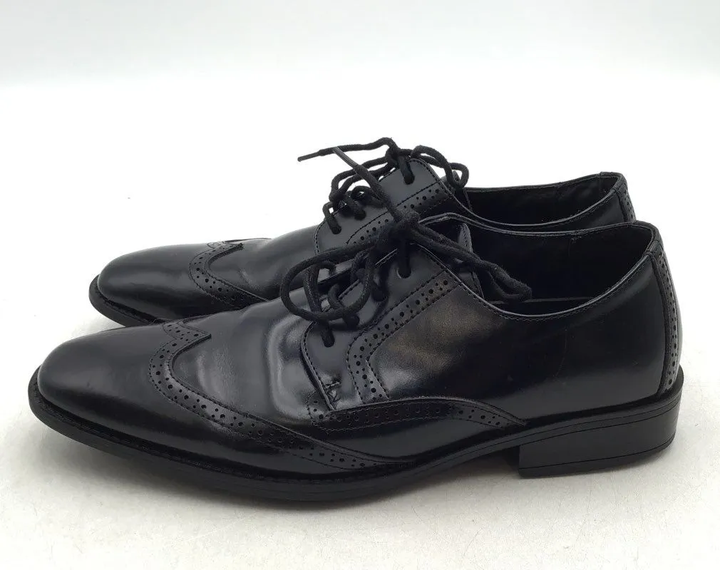 Stacy Adams Men's Adler Black Leather Wingtip Oxford Dress Shoes - Size 8M