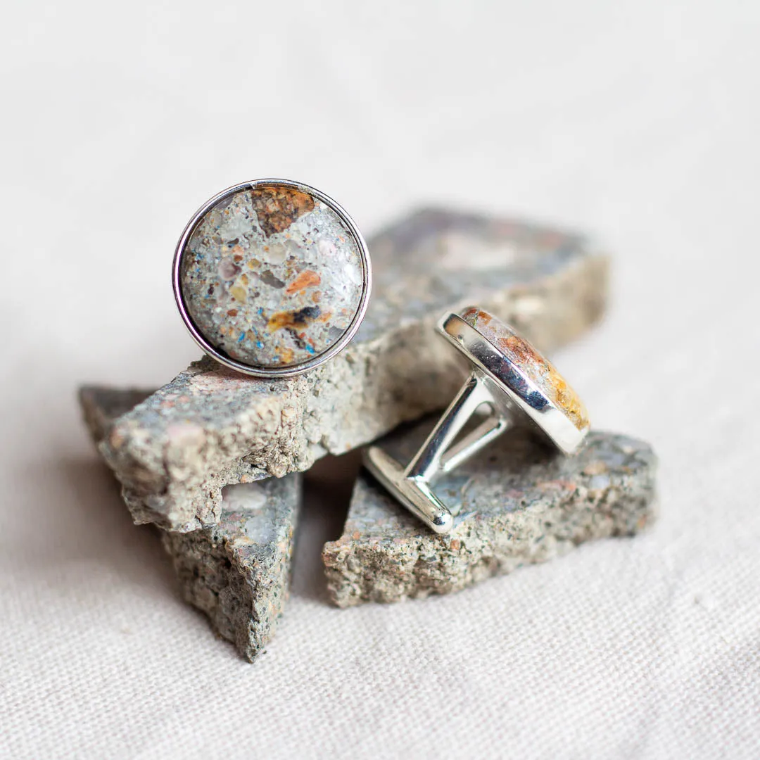 Sterling Silver Atlas Cufflinks - Bring Your Own Stone