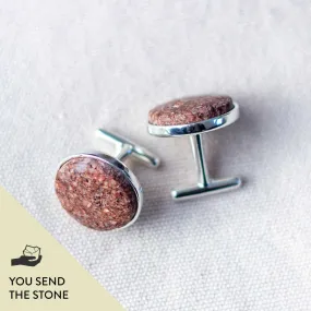 Sterling Silver Atlas Cufflinks - Bring Your Own Stone