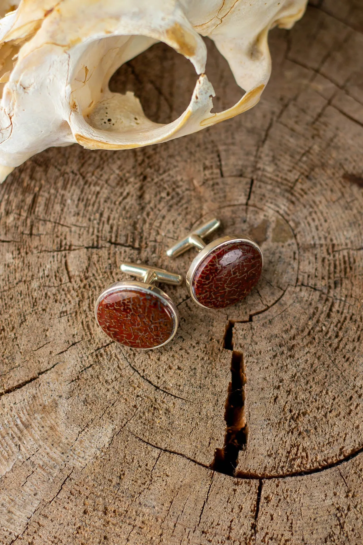 Sterling Silver Atlas Cufflinks - Bring Your Own Stone