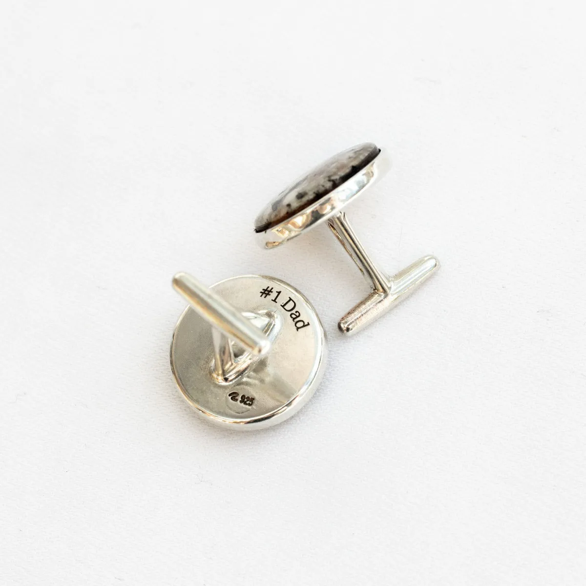 Sterling Silver Atlas Cufflinks - Bring Your Own Stone