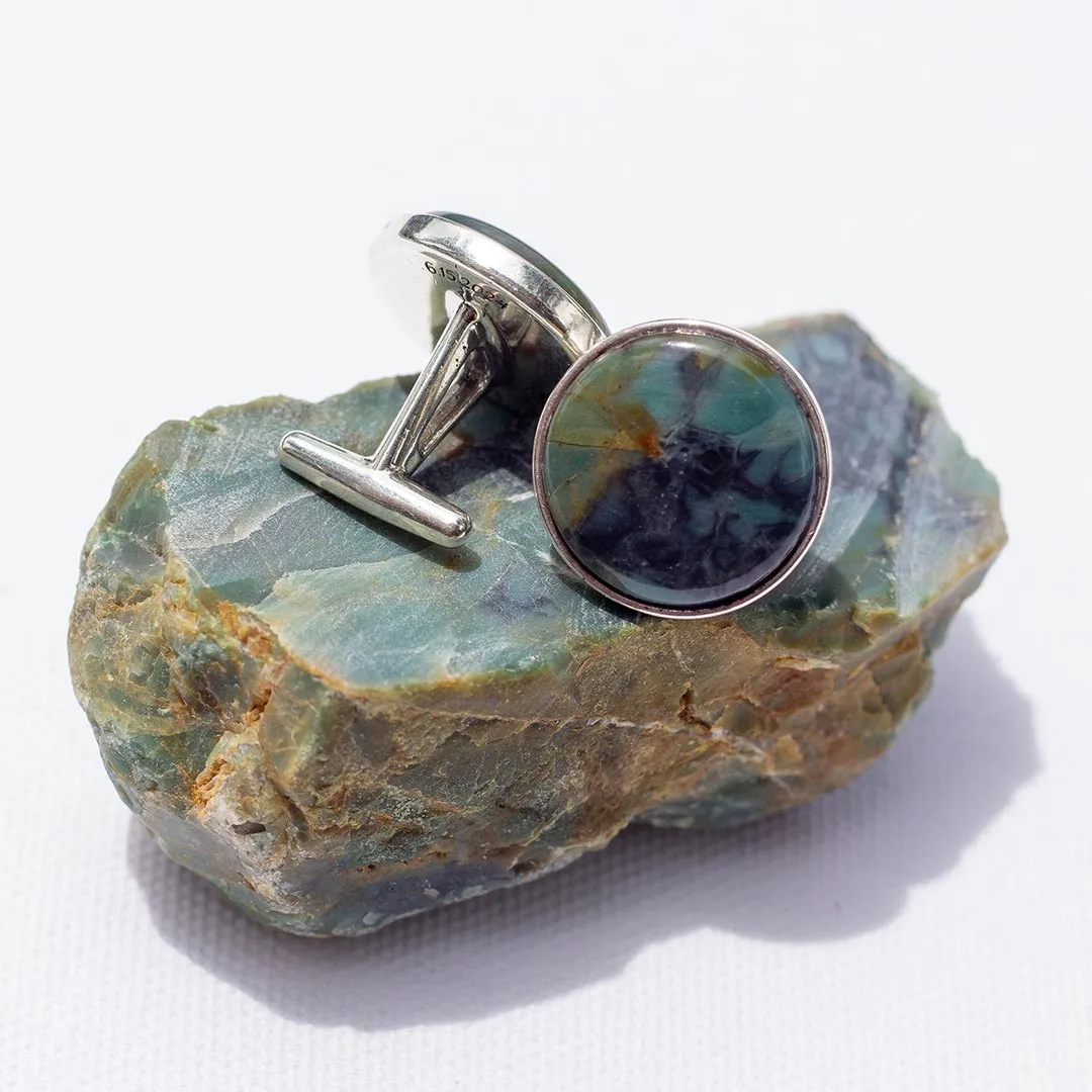 Sterling Silver Atlas Cufflinks - Bring Your Own Stone