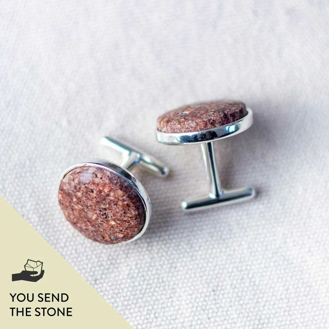 Sterling Silver Atlas Cufflinks - Bring Your Own Stone