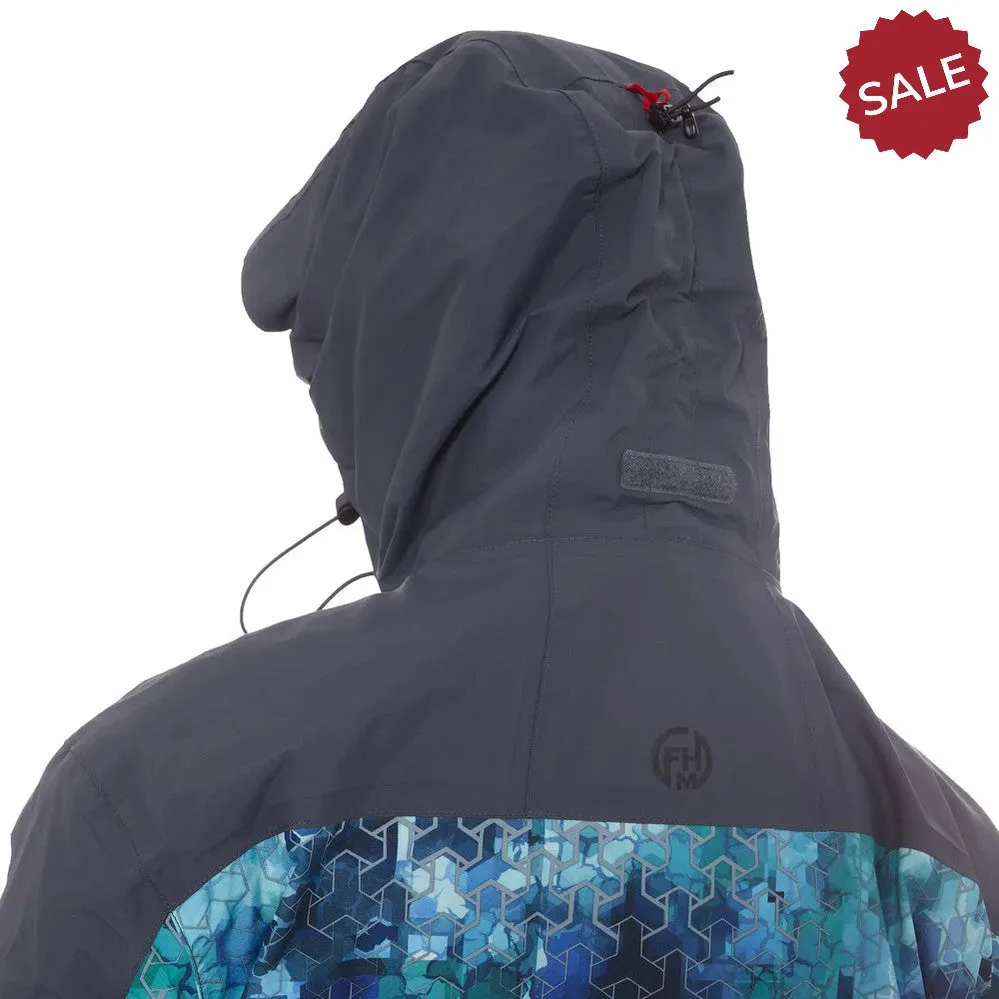 Suit FHM Gale (Print Blue Jacket & Grey Pants) 3XL
