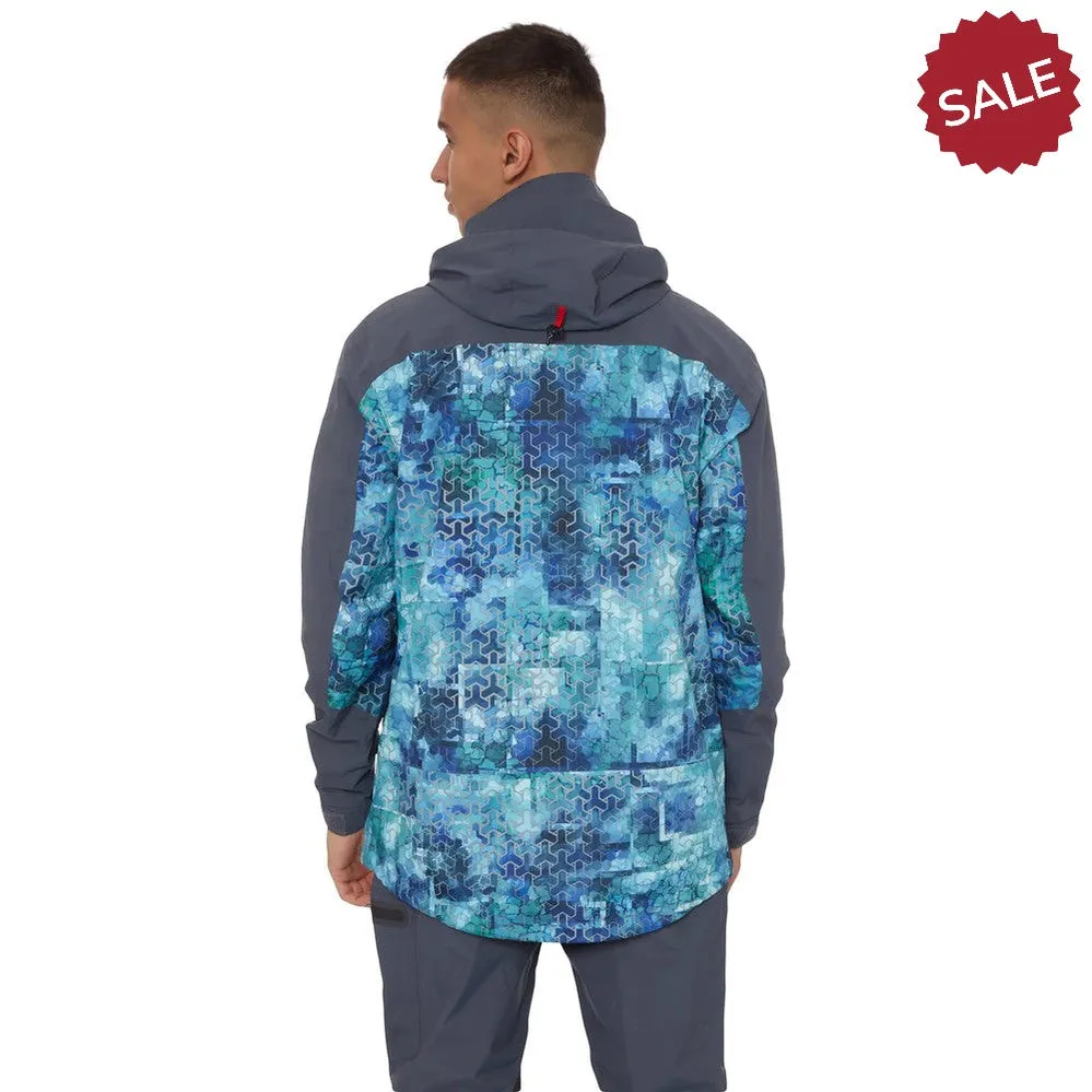 Suit FHM Gale (Print Blue Jacket & Grey Pants) 3XL