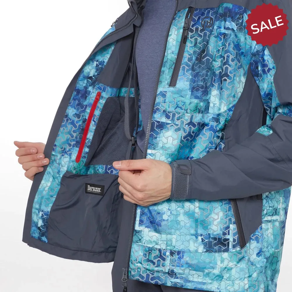 Suit FHM Gale (Print Blue Jacket & Grey Pants) 3XL