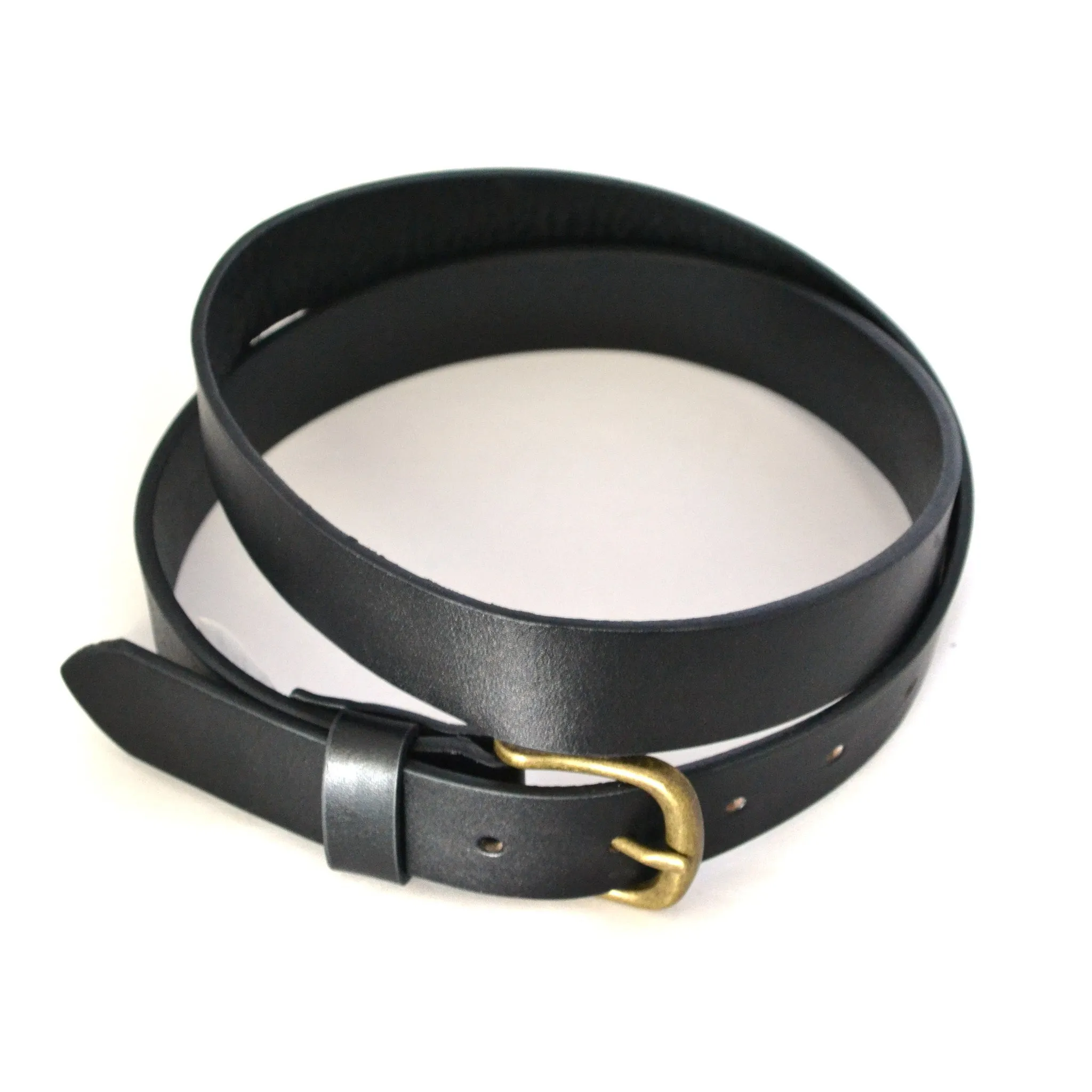 TOBEN - Mens Black Genuine Leather Dress Belt
