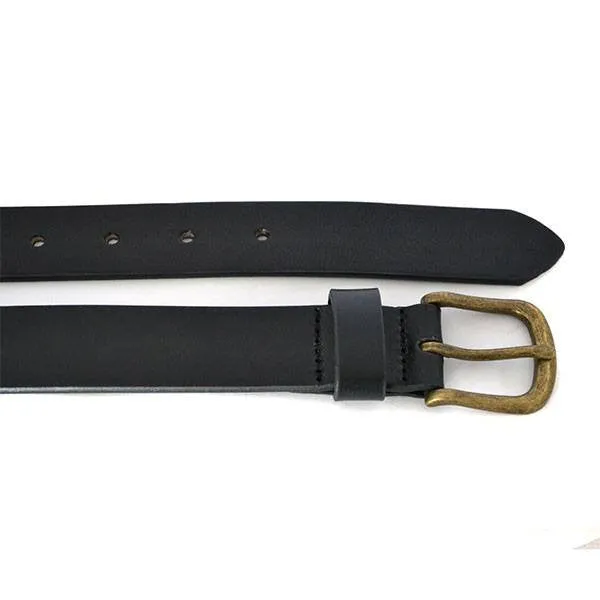 TOBEN - Mens Black Genuine Leather Dress Belt