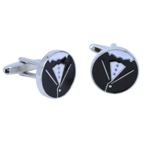 Tuxedo Black Plated Cufflinks