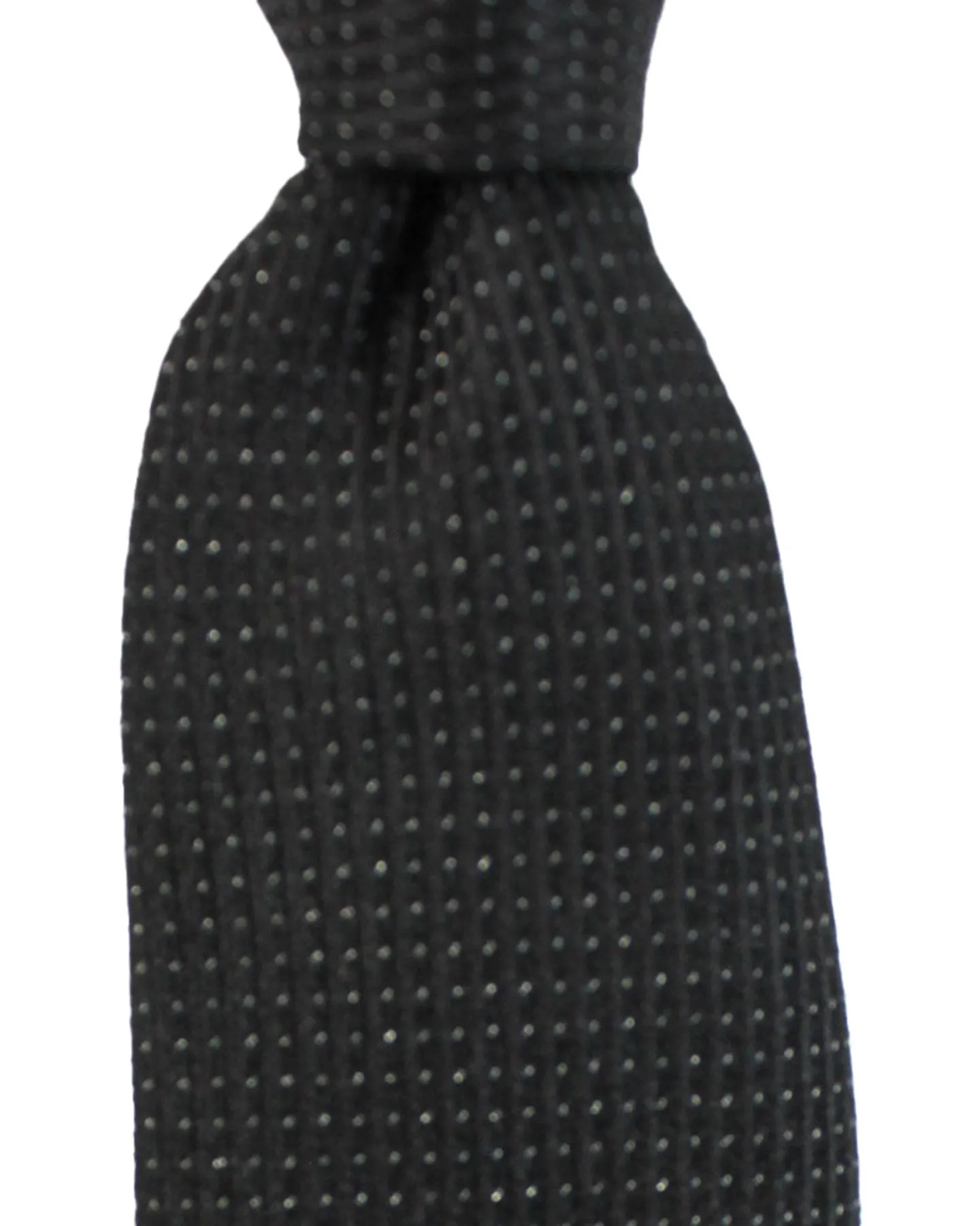 Ungaro Silk Tie Black Silver Design - Narrow Cut Designer Necktie FINAL SALE