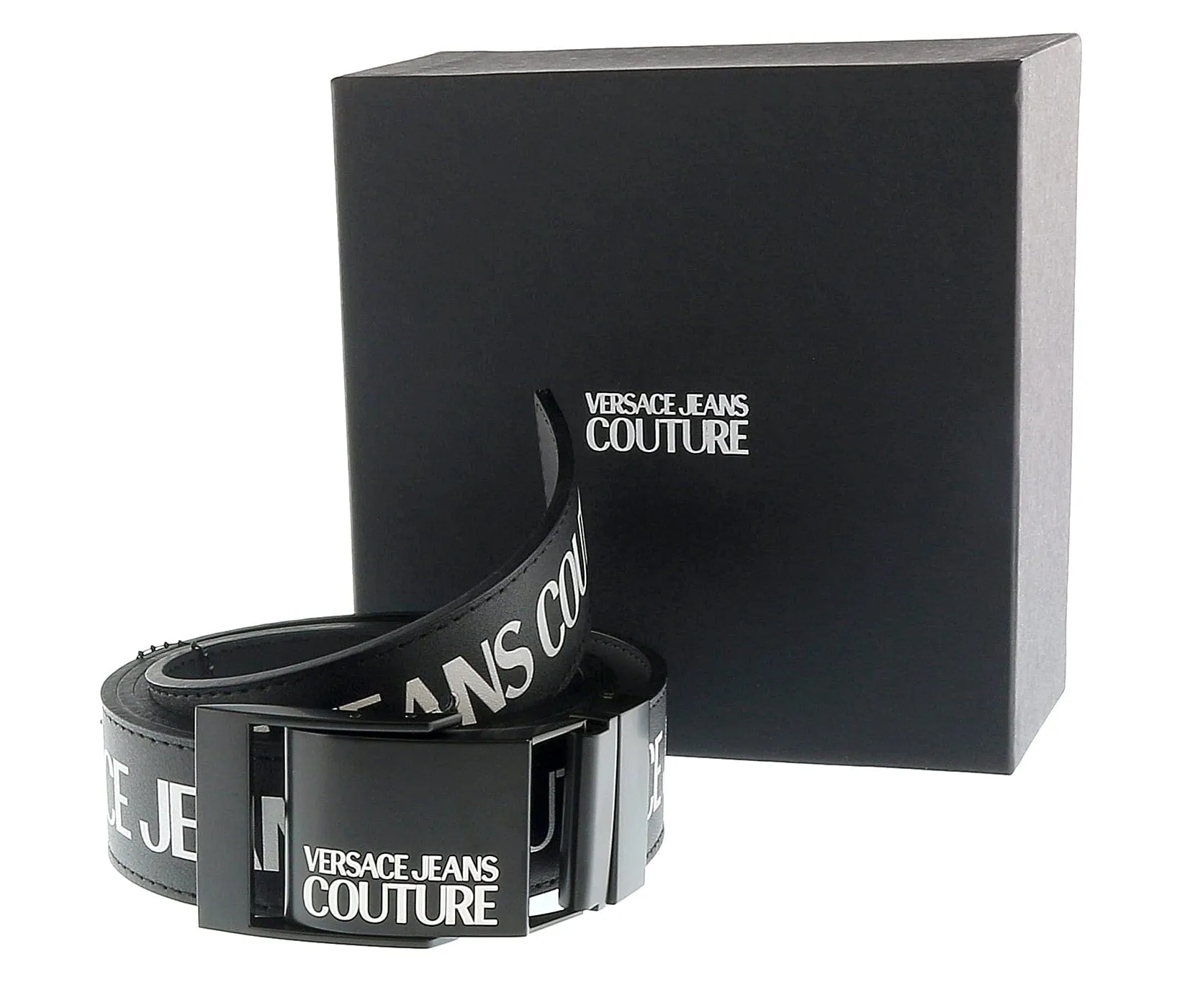 Versace Jeans Couture Rectaangular Buckle Adjustable Reversible Mens Belt-28-44